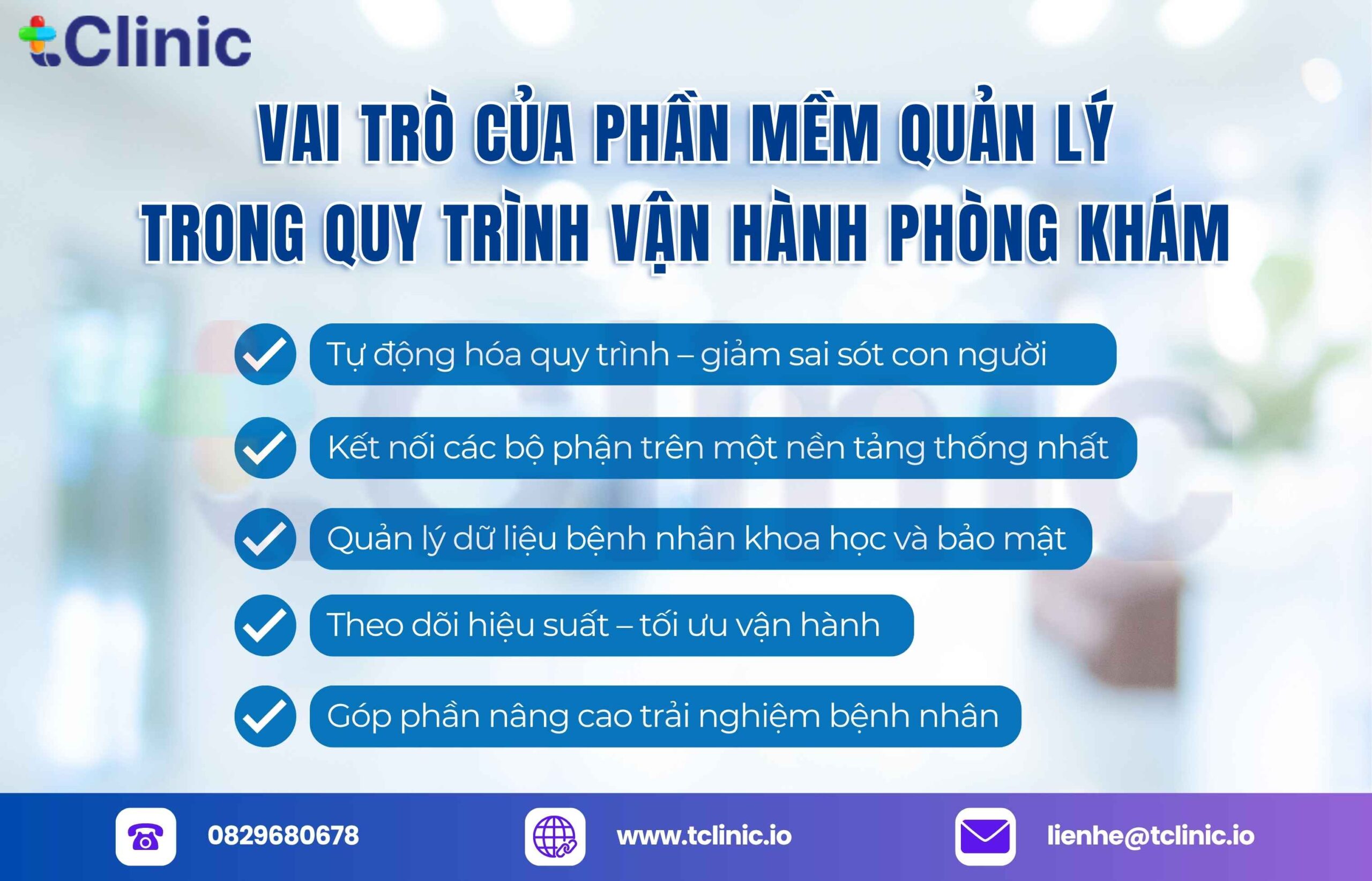 Vai trò của phần mềm quản lý trong quy trình vận hành phòng khám