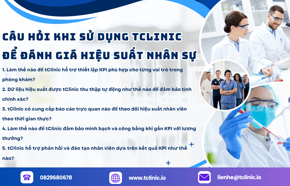 Ảnh mô tả câu hỏi khi Sử Dụng tClinic Để  đánh giá hiệu suất nhân sự