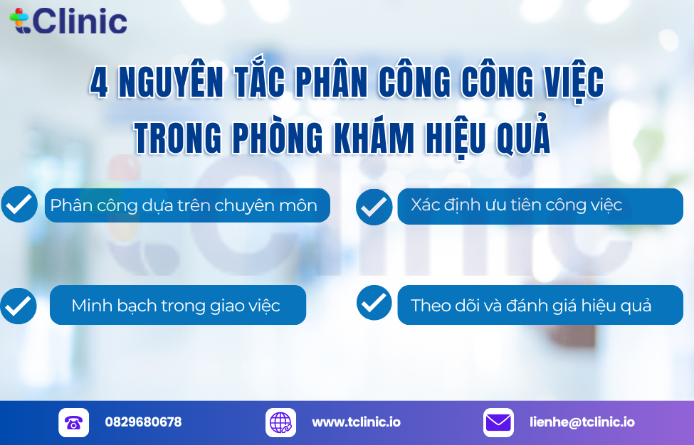 Cách Phân Công Công Việc Trong Phòng Khám Hiệu Quả Với tClinic 3 4 Nguyên Tắc Phân Công Công Việc Trong Phòng Khám Hiệu Quả