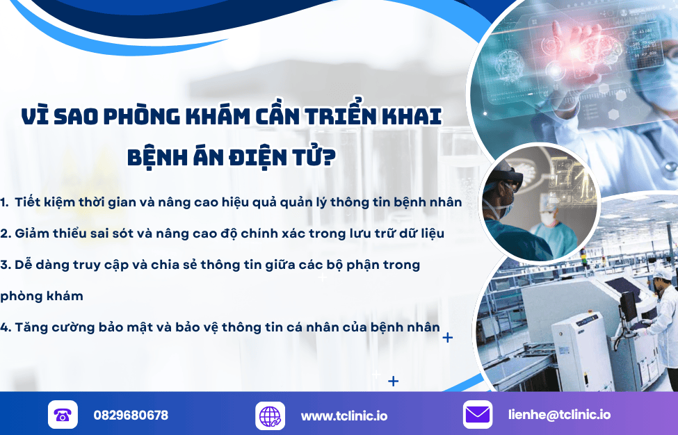 Triển khai bệnh án điện tử hiệu quả với phần mềm tClinic 3 Vì sao phòng khám cần triển khai bệnh án điện tử?