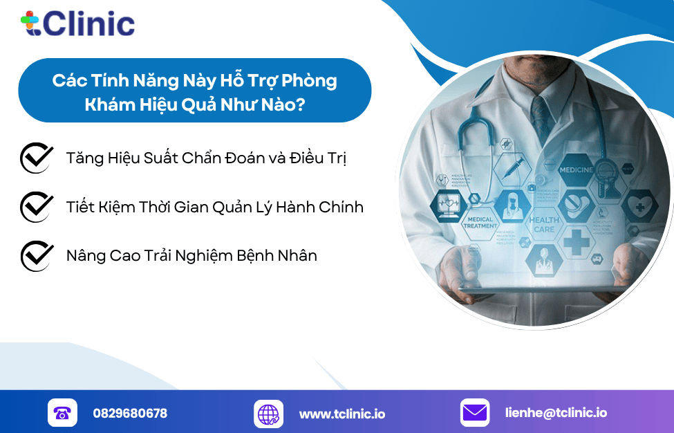 Tính năng phần mềm quản lý phòng khám Tai Mũi Họng tClinic 8 Tính năng chuyên biệt của phần mềm phòng khám Tai Mũi Họng tClinic