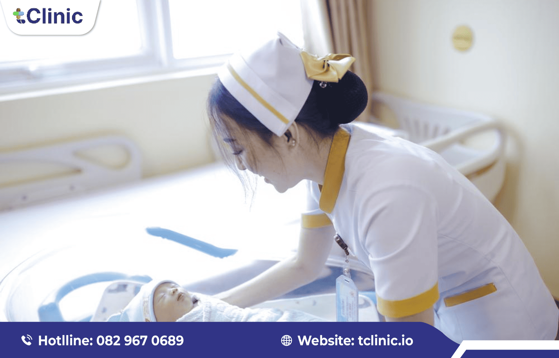 Đội ngũ y tế chăm sóc trẻ sơ sinh tại tClinic.
