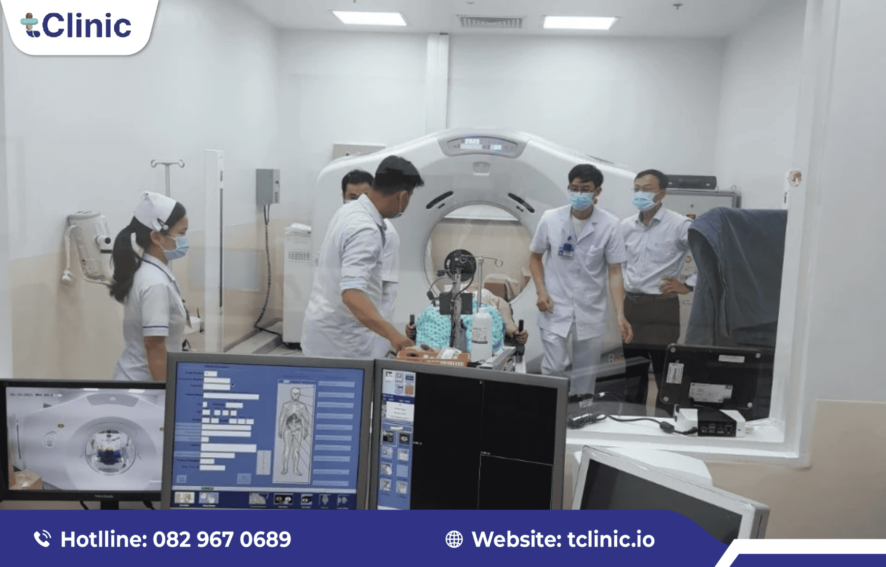 Thiết bị chẩn đoán hình ảnh hiện đại tại cơ sở y tế.